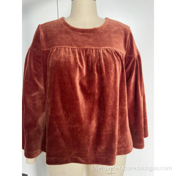 Round neck straight sleeve Shirt